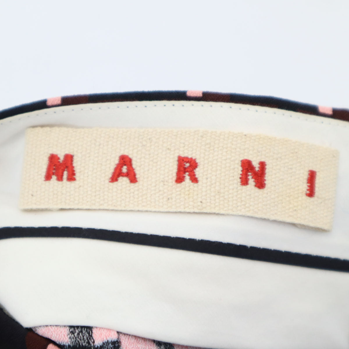 MARNI マルニ イタリア製 総柄 膝丈スカート 38 ブラック レディース