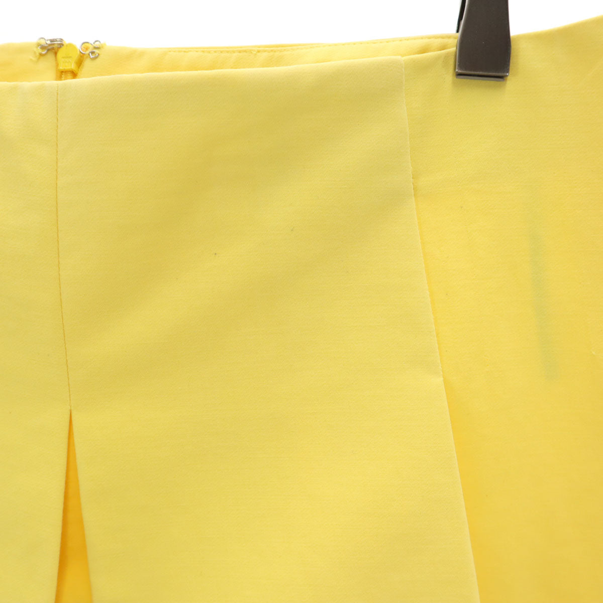 CELINE セリーヌ フランス製 ミディ丈 プリーツスカート 36 イエロー レディース