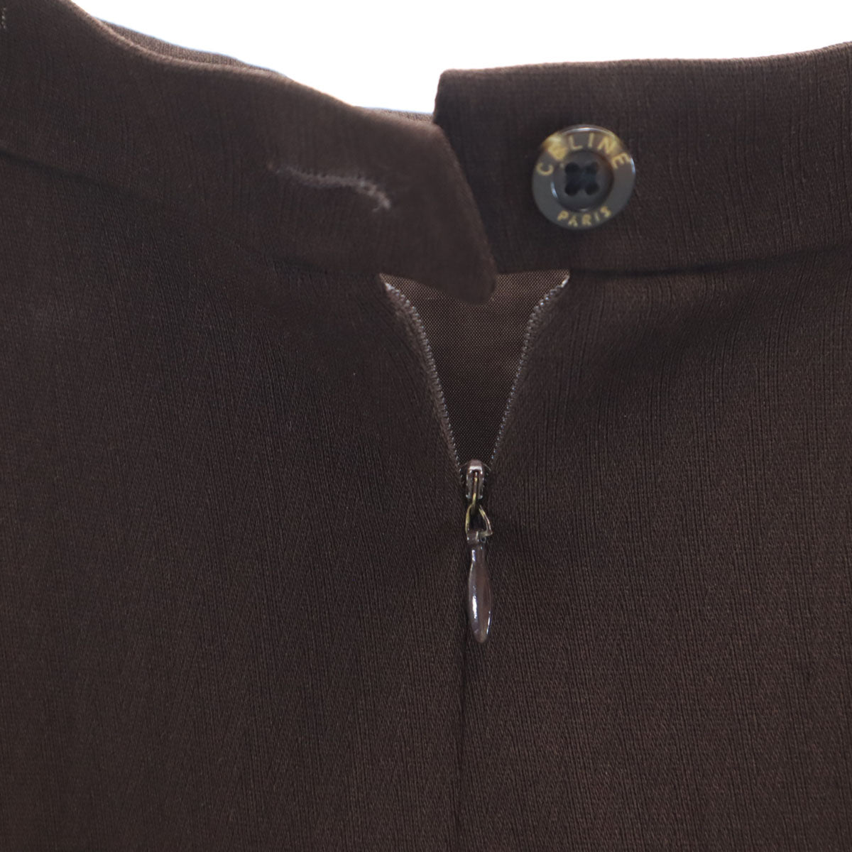 CELINE セリーヌ フランス製 ミモレ丈 タイトスカート 38 ブラウン レディース