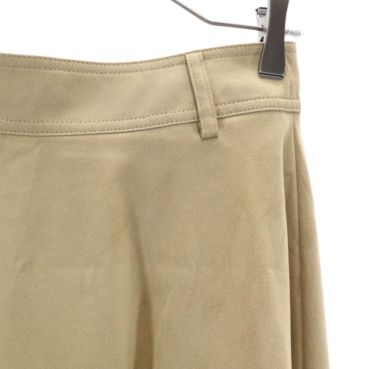 BLUE LABEL CRESTBRIDGE ブルーレーベルクレストブリッジ ミディ丈 フェイクスエード フレアスカート 38 ベージュ レディース