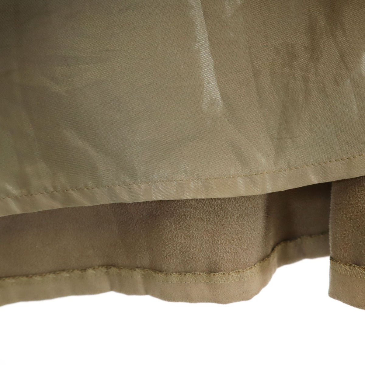 BLUE LABEL CRESTBRIDGE ブルーレーベルクレストブリッジ ミディ丈 フェイクスエード フレアスカート 38 ベージュ レディース