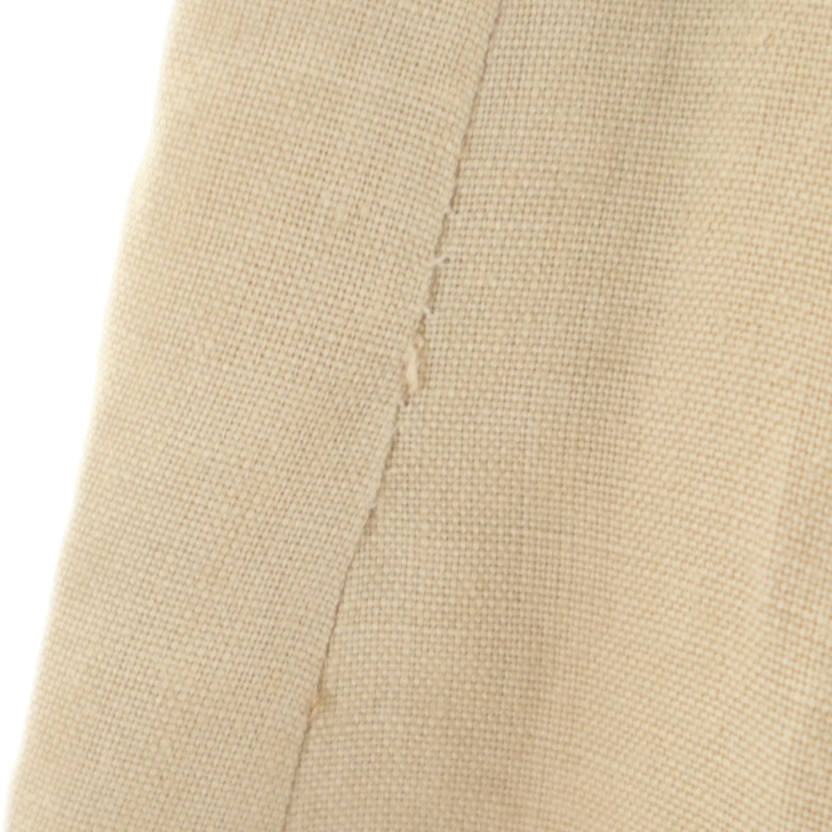 CELINE セリーヌ フランス製 リネン ミディ丈 タイトスカート 38 ベージュ レディース