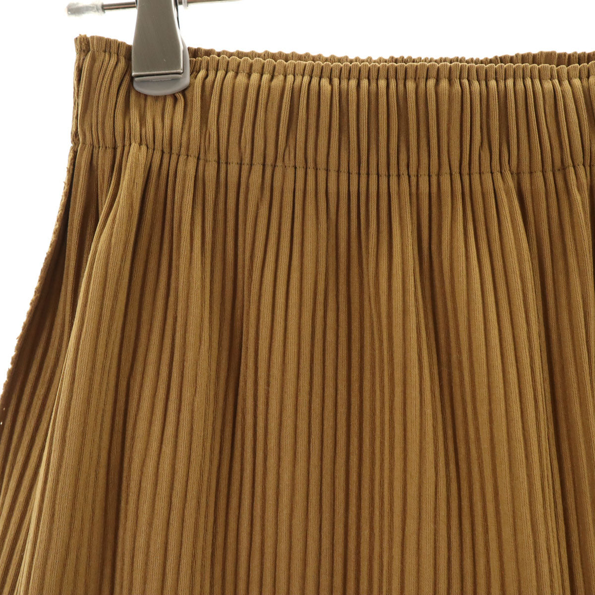 ISSEY MIYAKE me イッセイミヤケミー 日本製 ミディ丈 プリーツスカート ブラウン レディース