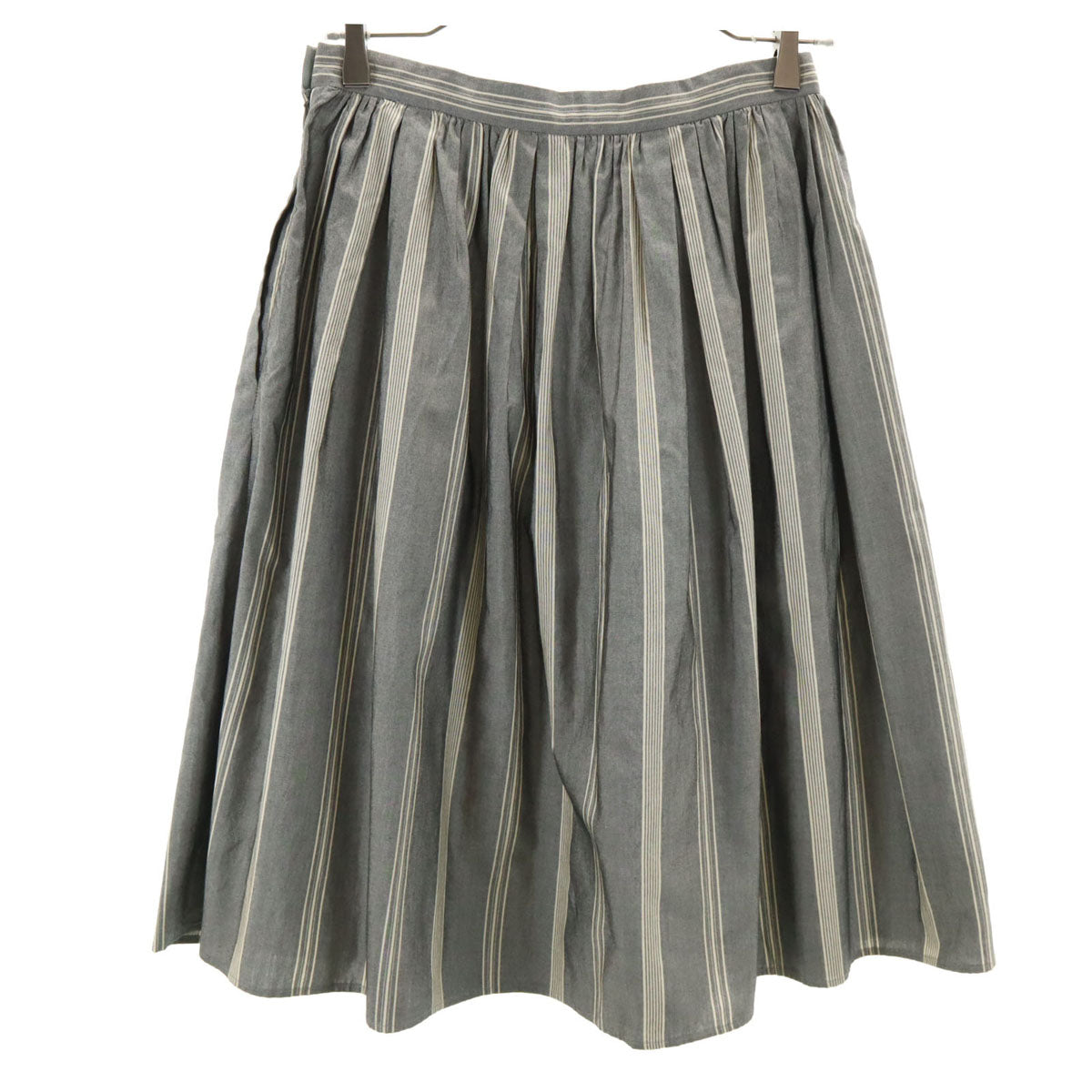 MARGARET HOWELL マーガレットハウエル シルクブレンド 日本製 ミディ丈 スカート 1 グレー レディース