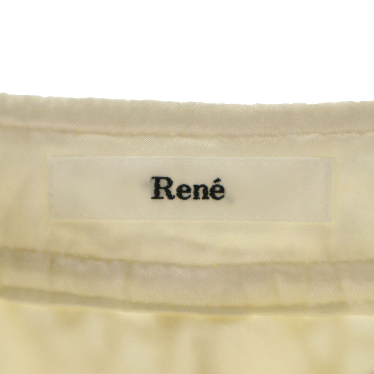 Rene ルネ 日本製 ウールブレンド ミディ丈 フレアスカート 34 ホワイト系 レディース