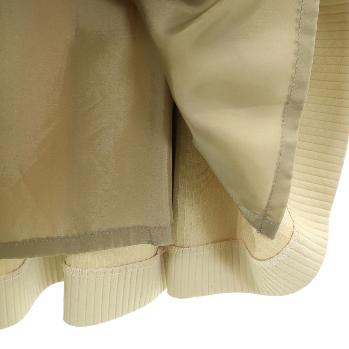 near.nippon ニアニッポン 日本製 ロング丈 キルト調 フレアスカート 36 イエロー系 レディース