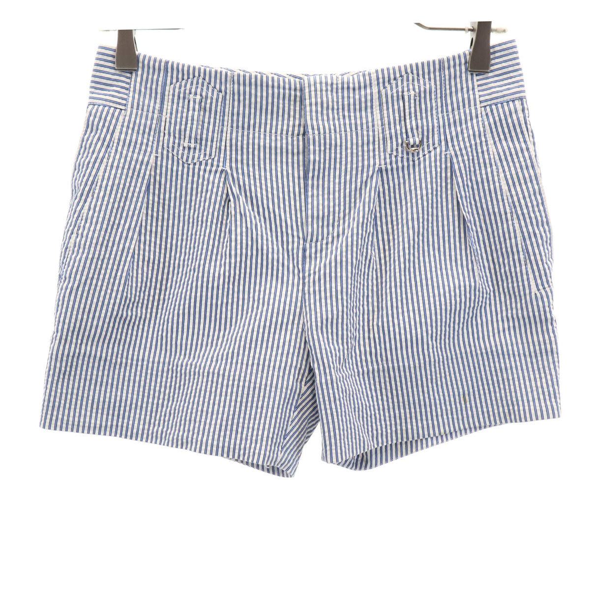 GUCCI グッチ イタリア製 ストライプ柄 シアサッカー ショートパンツ 36 ホワイト レディース