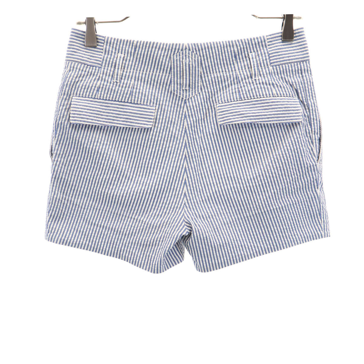 GUCCI グッチ イタリア製 ストライプ柄 シアサッカー ショートパンツ 36 ホワイト レディース