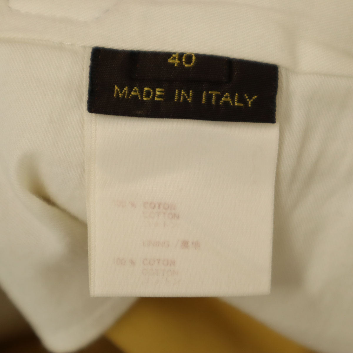 LOUIS VUITTON ルイヴィトン イタリア製 ハーフパンツ 40 山吹色 レディース