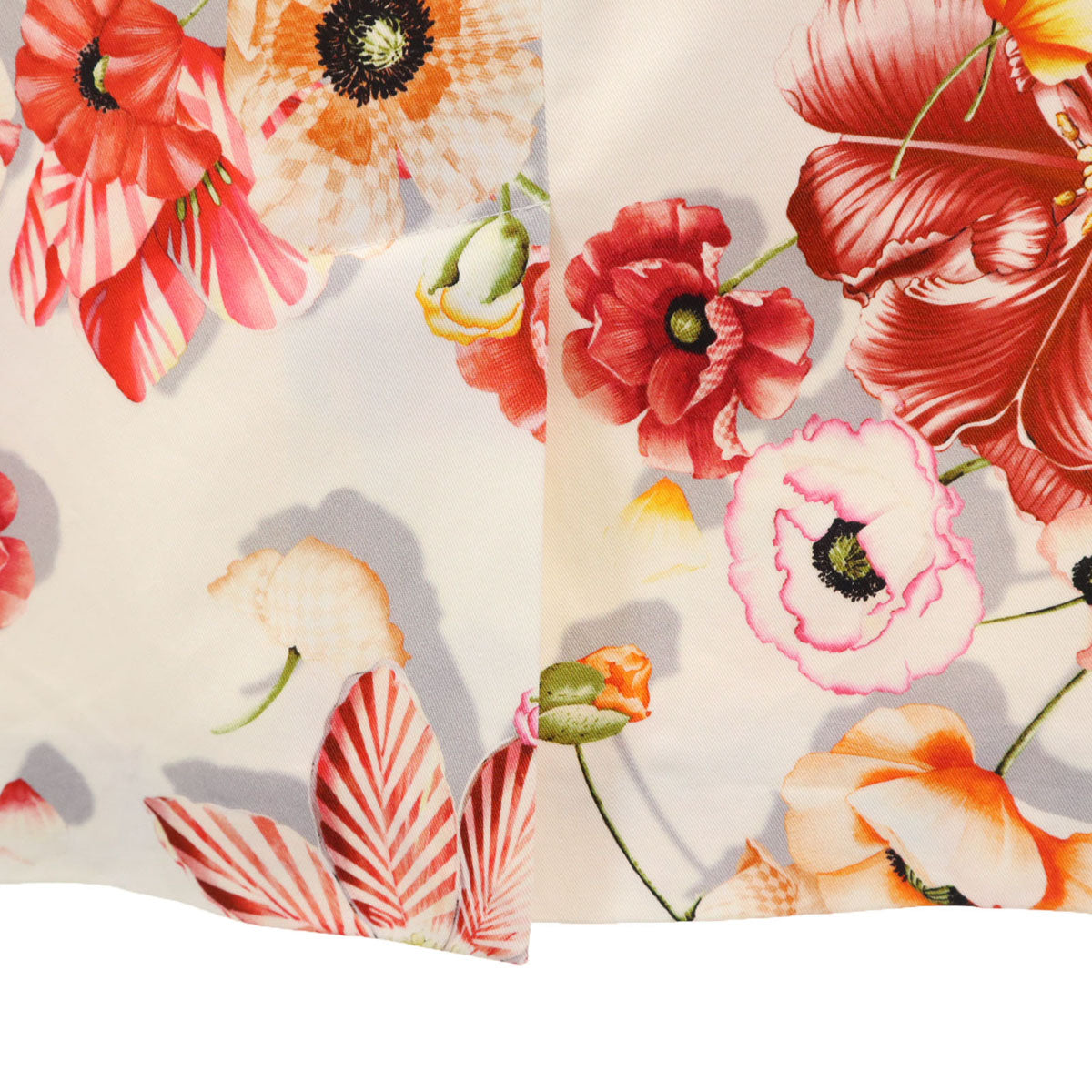 Salvatore Ferragamo サルヴァトーレフェラガモ イタリア製 花柄 ミニ丈 タイトスカート 40 ホワイト レディース