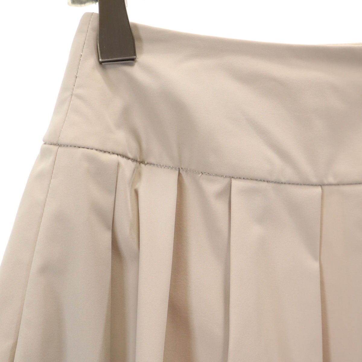 FOXEY NEW YORK フォクシーニューヨーク 日本製 ミディ丈 フレアスカート 42 グレージュ レディース