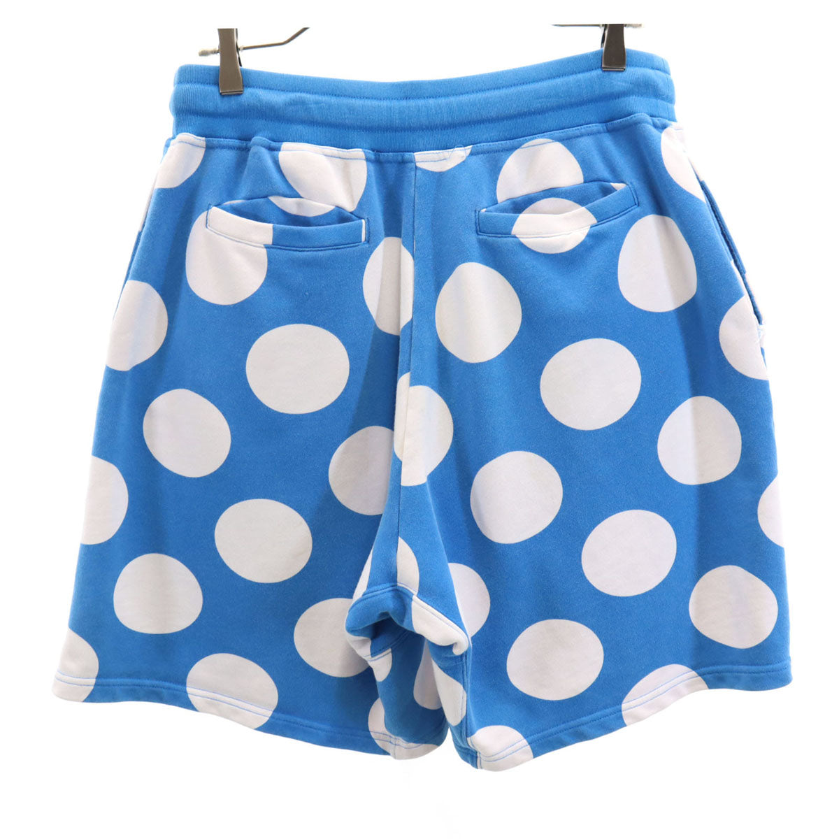 MOSCHINO モスキーノ ポルトガル製 ドット柄 スウェット ショートパンツ 48 水色 水玉 レディース