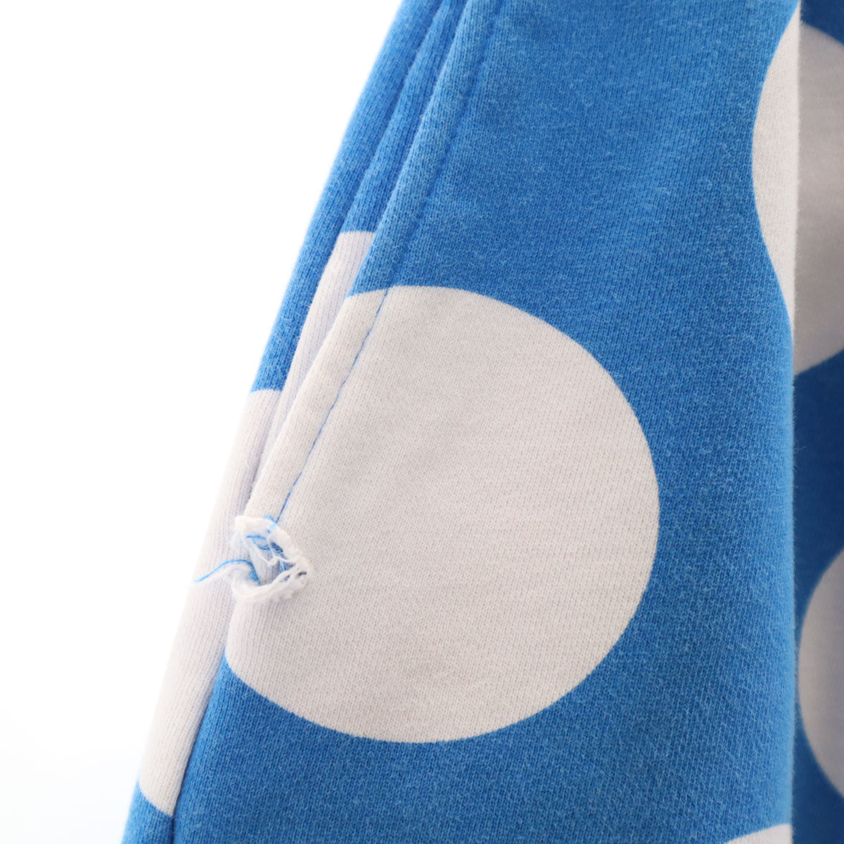 MOSCHINO モスキーノ ポルトガル製 ドット柄 スウェット ショートパンツ 48 水色 水玉 レディース