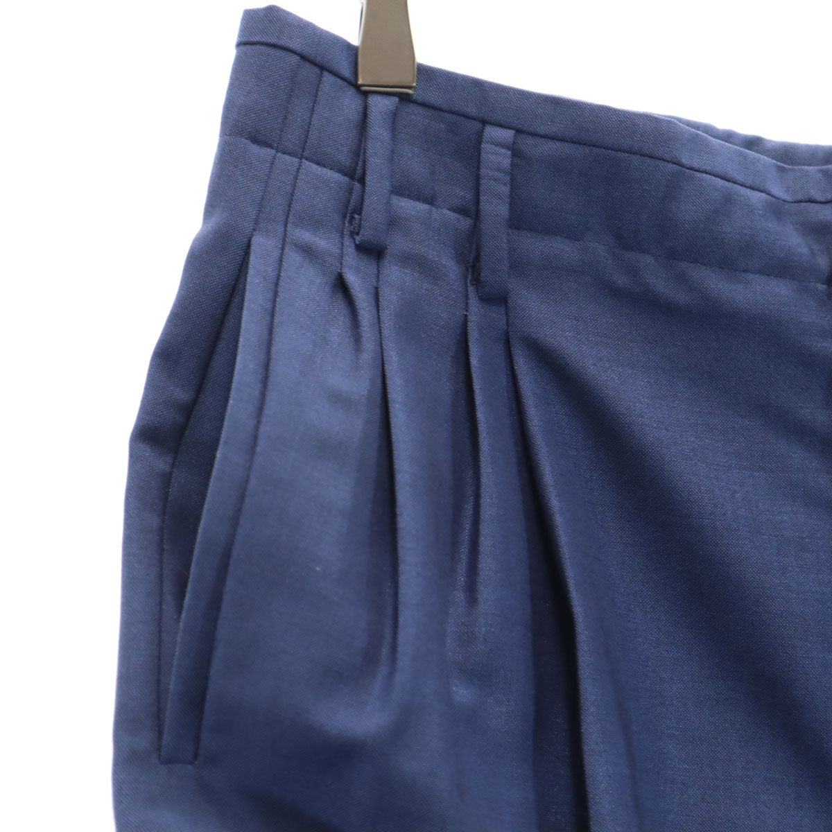 BALENCIAGA バレンシアガ イタリア製 タック ショートパンツ 44 ネイビー メンズ