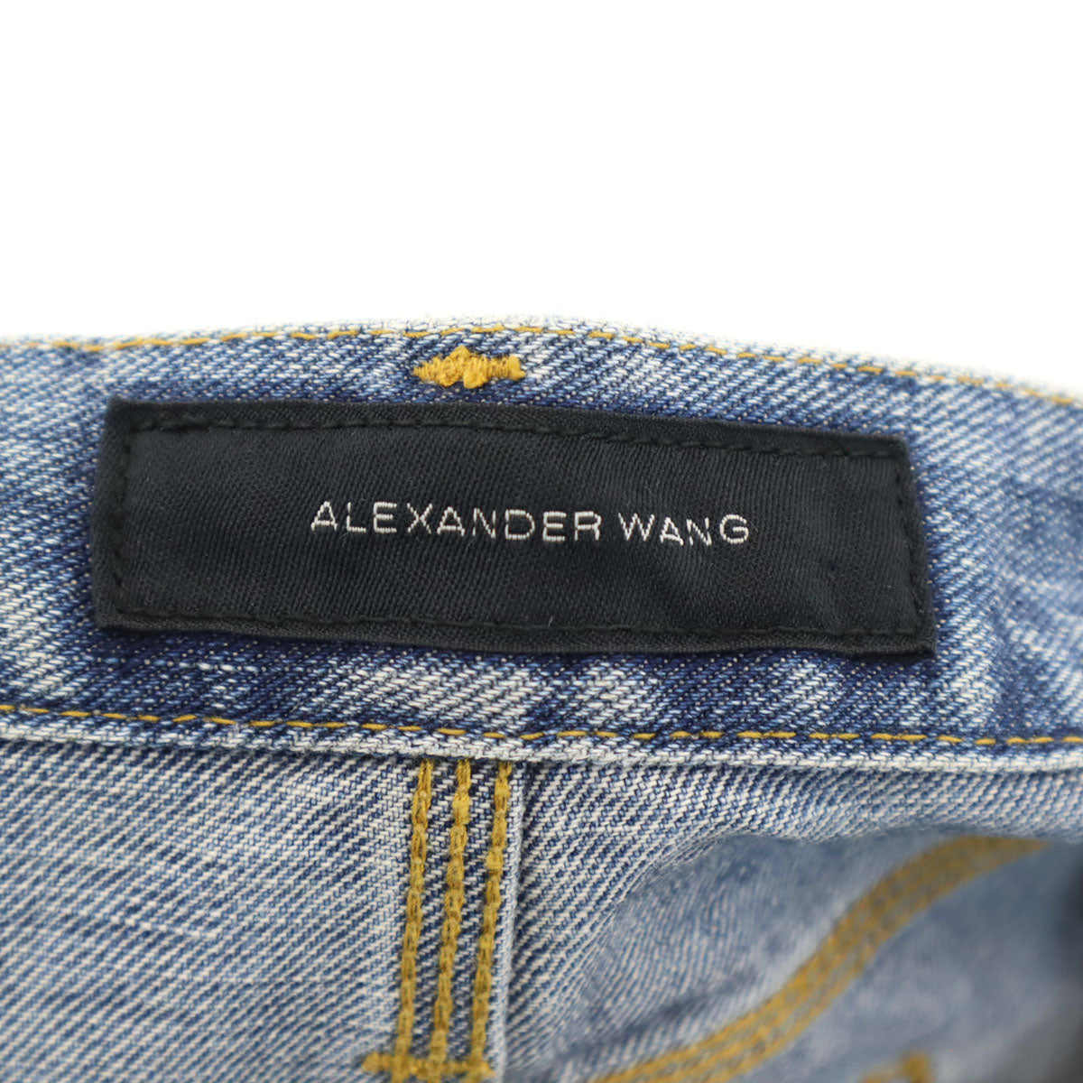 Alexander Wang アレキサンダーワン 日本製 ヴィンテージ加工 デニムショートパンツ W27 ウォッシュブルー レディース