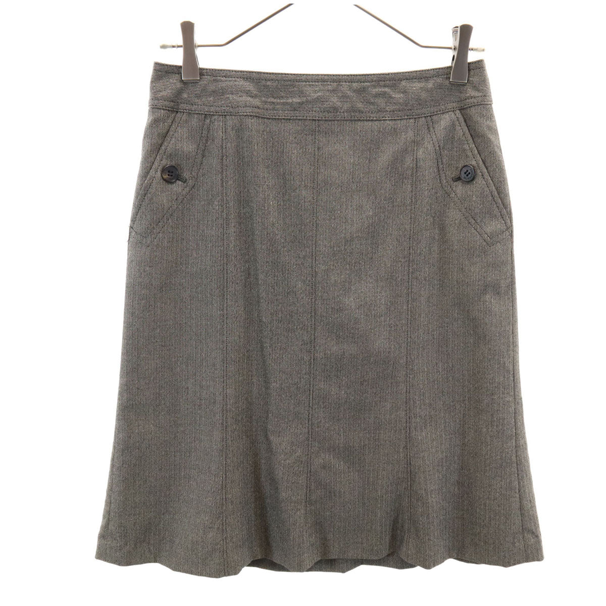 BURBERRY LONDON バーバリーロンドン ミモレ丈 スカート 38 グレー系 三陽商会 レディース