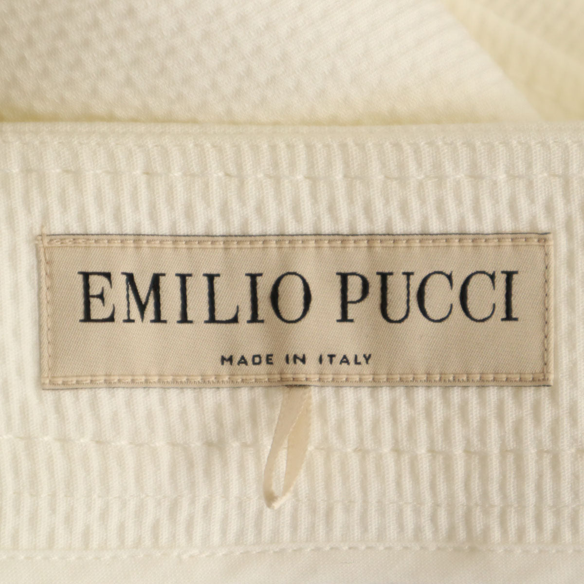 Emilio Pucci エミリオプッチ イタリア製 ミモレ丈 タイトスカート 38 アイボリー ハンガー付き レディース