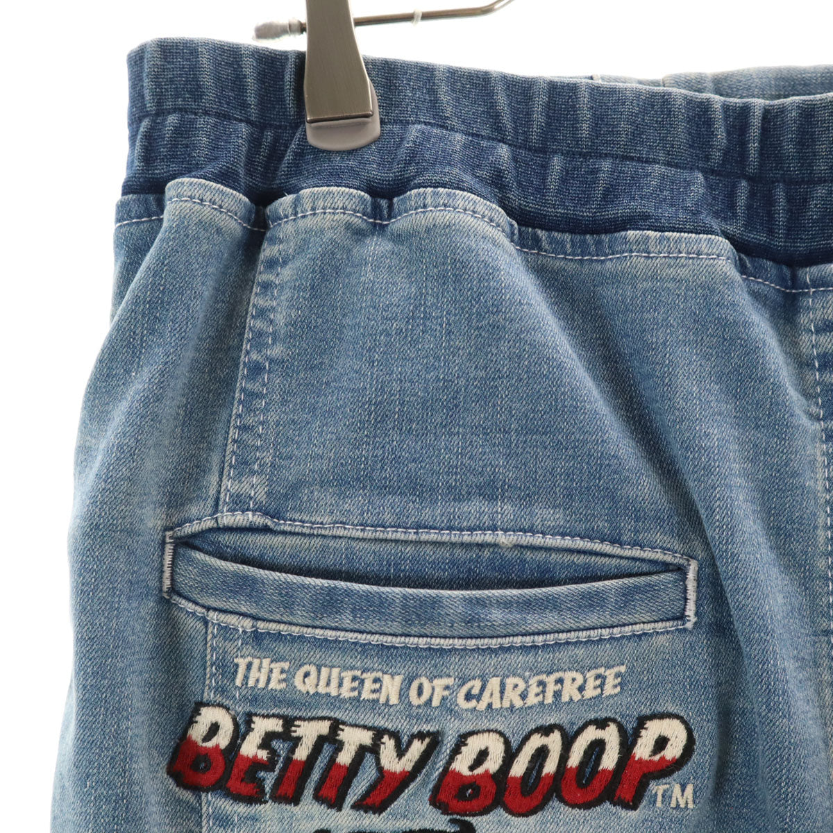 VANSON Cottons バンソンコットンズ BETTY BOOP ベティブープ コラボ ロング丈 デニム マーメイドスカート XL ウォッシュブルー レディース