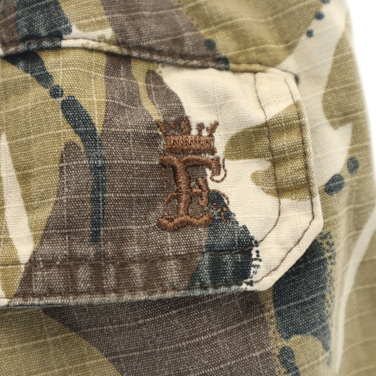 FUBU フブ カモフラ柄 カーゴショートパンツ L ベージュ系 THE COLLECTION 迷彩 メンズ