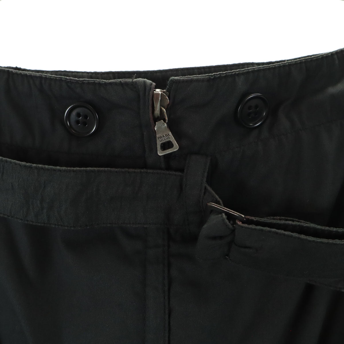PRADA SPORTS プラダスポーツ イタリア製 ミディ丈 タイトスカート 40 ブラック系 RIRIジップ レディース