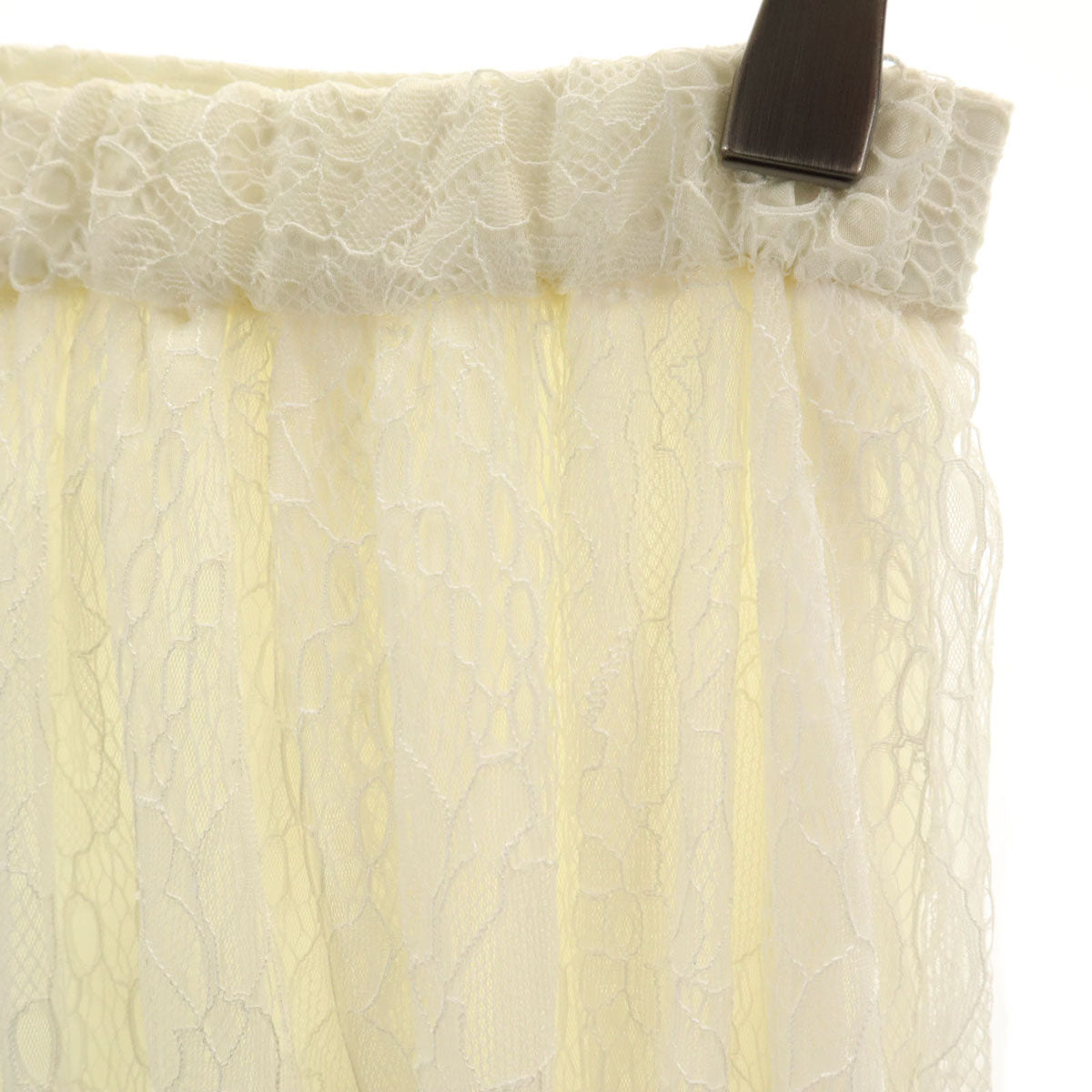 未使用 Diagram ダイアグラム ロング丈 レース チュール スカート 36 ホワイト系 レディース