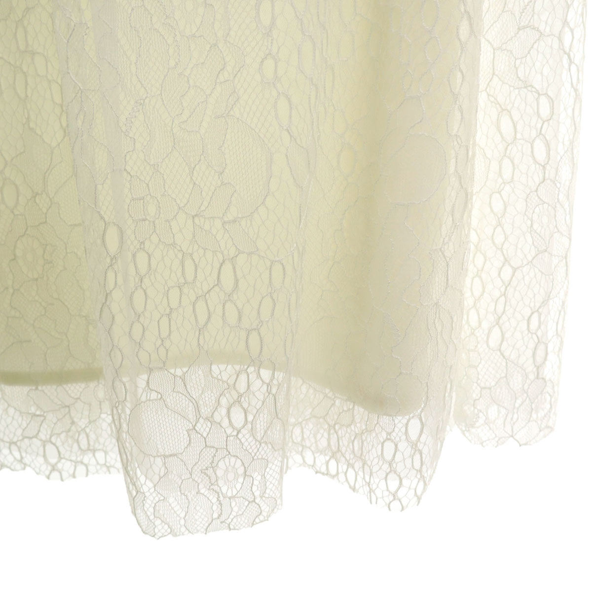 未使用 Diagram ダイアグラム ロング丈 レース チュール スカート 36 ホワイト系 レディース