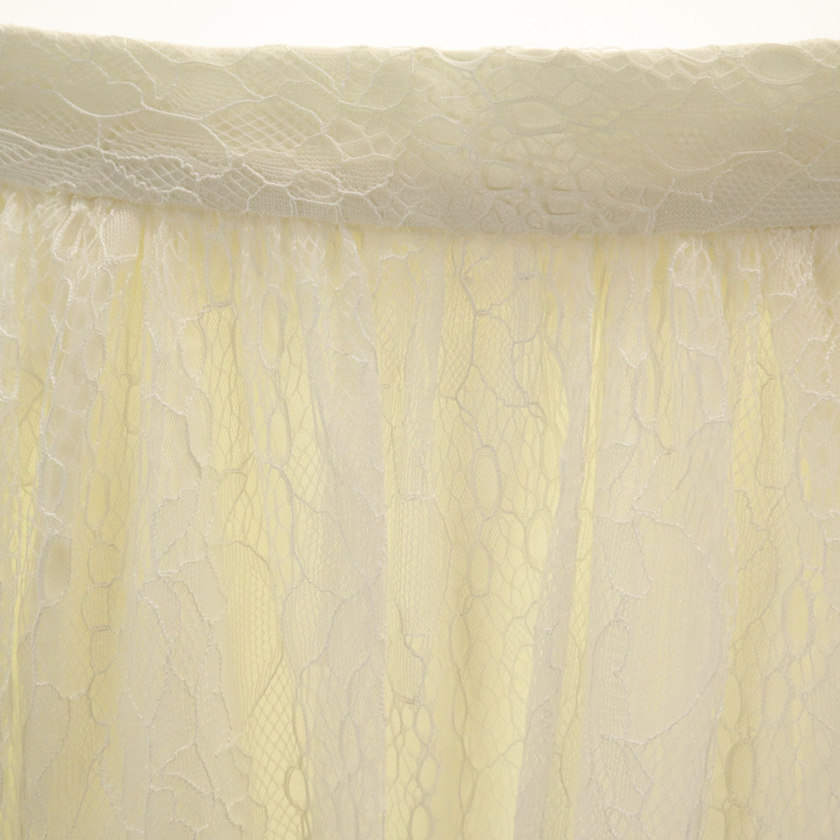 未使用 Diagram ダイアグラム ロング丈 レース チュール スカート 36 ホワイト系 レディース