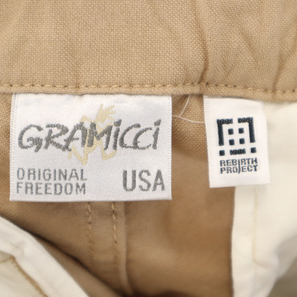 Gramicci グラミチ リバースプロジェクト REBIRTH PROJECT 別注 アウトドアショートパンツ L ベージュ メンズ
