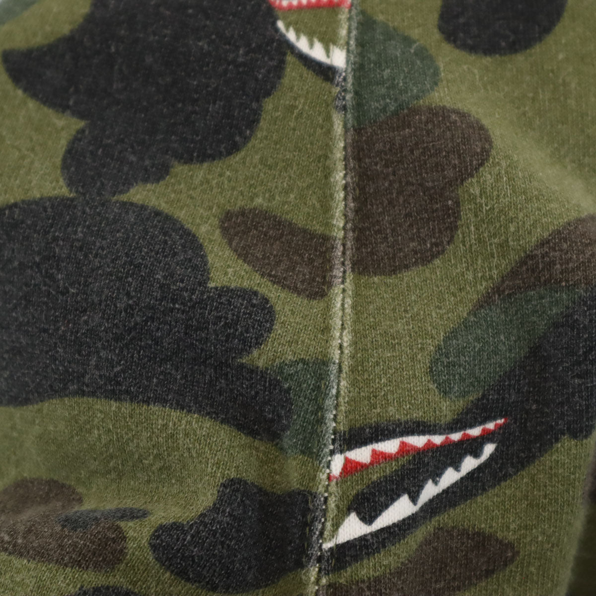 A BATHING APE アベイシングエイプ 日本製 迷彩柄 スウェットショートパンツ XL カーキ 裏起毛 メンズ