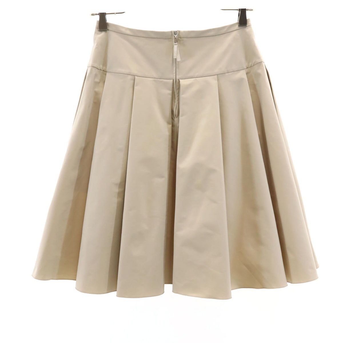 FOXEY NEW YORK フォクシーニューヨーク 日本製 ミディ丈 プリーツスカート 40 ベージュ レディース