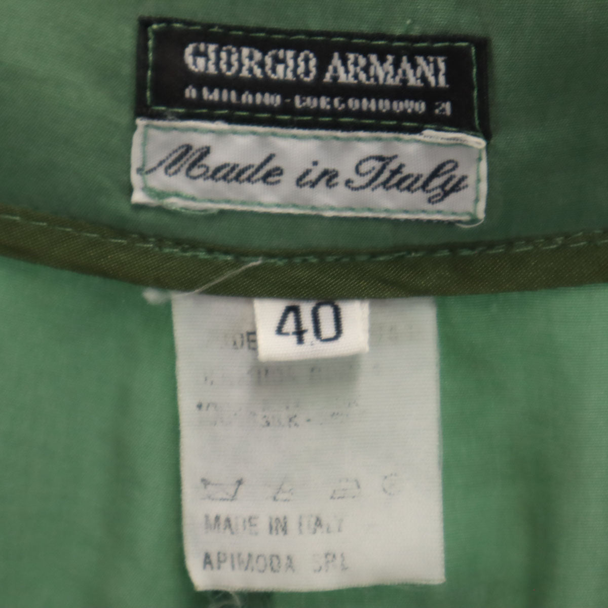 GIORGIO ARMANI ジョルジオアルマーニ 90s イタリア製 オールド ショートパンツ 40 カーキ レディース