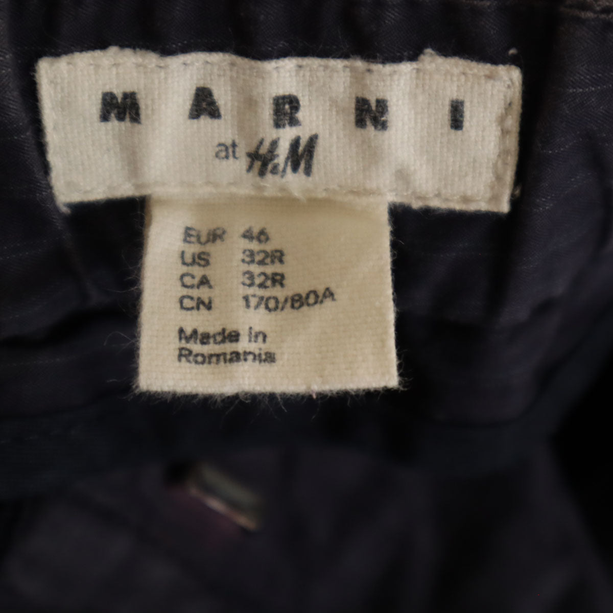 MARNI at H&M マルニアットエイチアンドエム ストライプ柄 ショートパンツ 46 チャコール メンズ