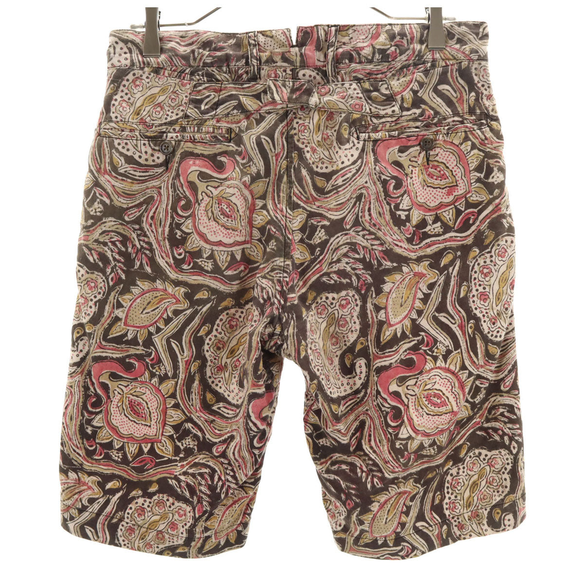 Engineered Garments エンジニアードガーメンツ USA製 総柄 ショートパンツ W30 ブラウン シンチバック メンズ