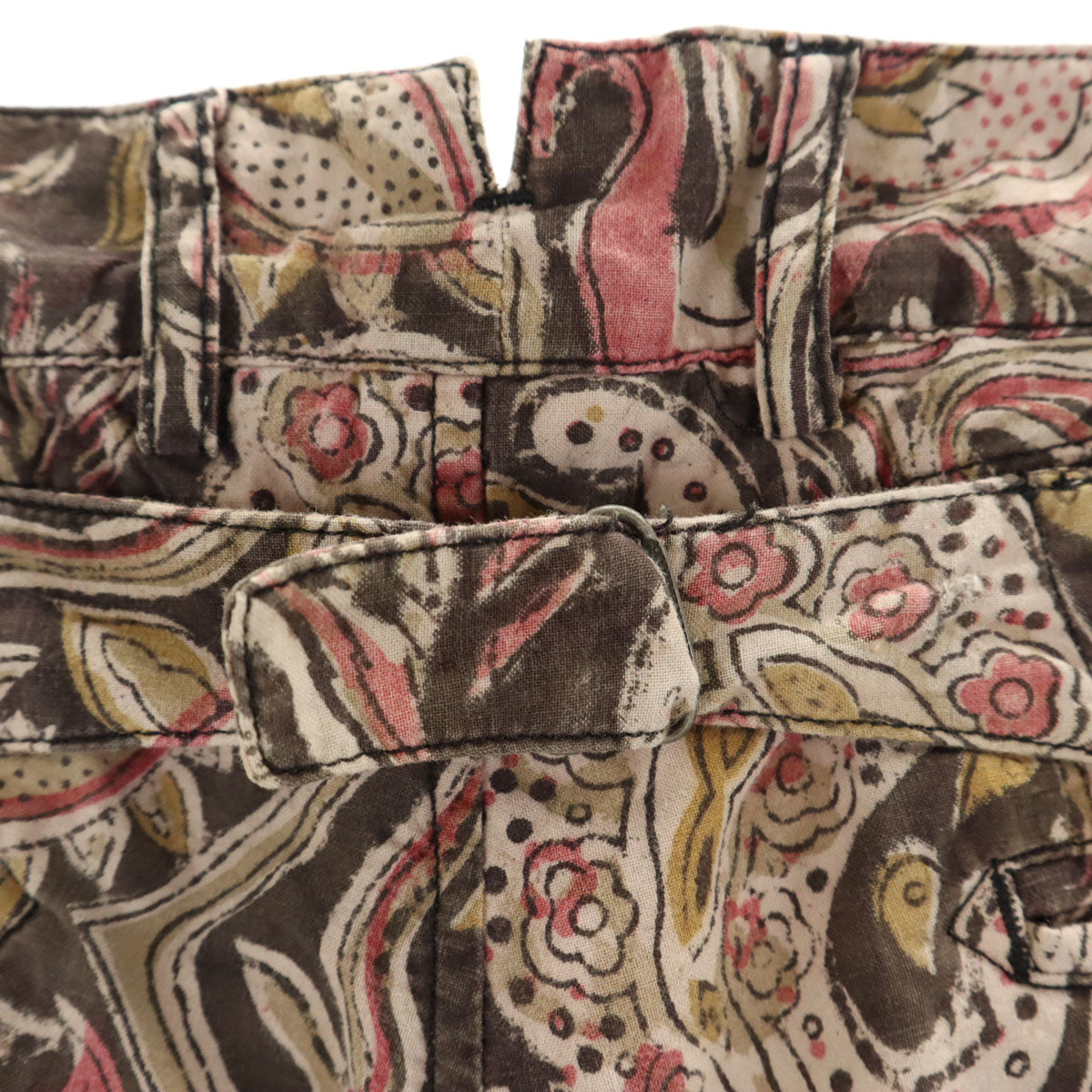 Engineered Garments エンジニアードガーメンツ USA製 総柄 ショートパンツ W30 ブラウン シンチバック メンズ