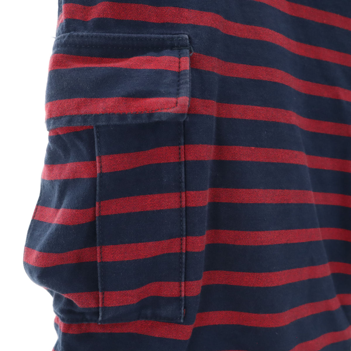 PHENOMENON フェノメノン 2012年 日本製 ボーダー柄 カーゴショートパンツ M ネイビー メンズ