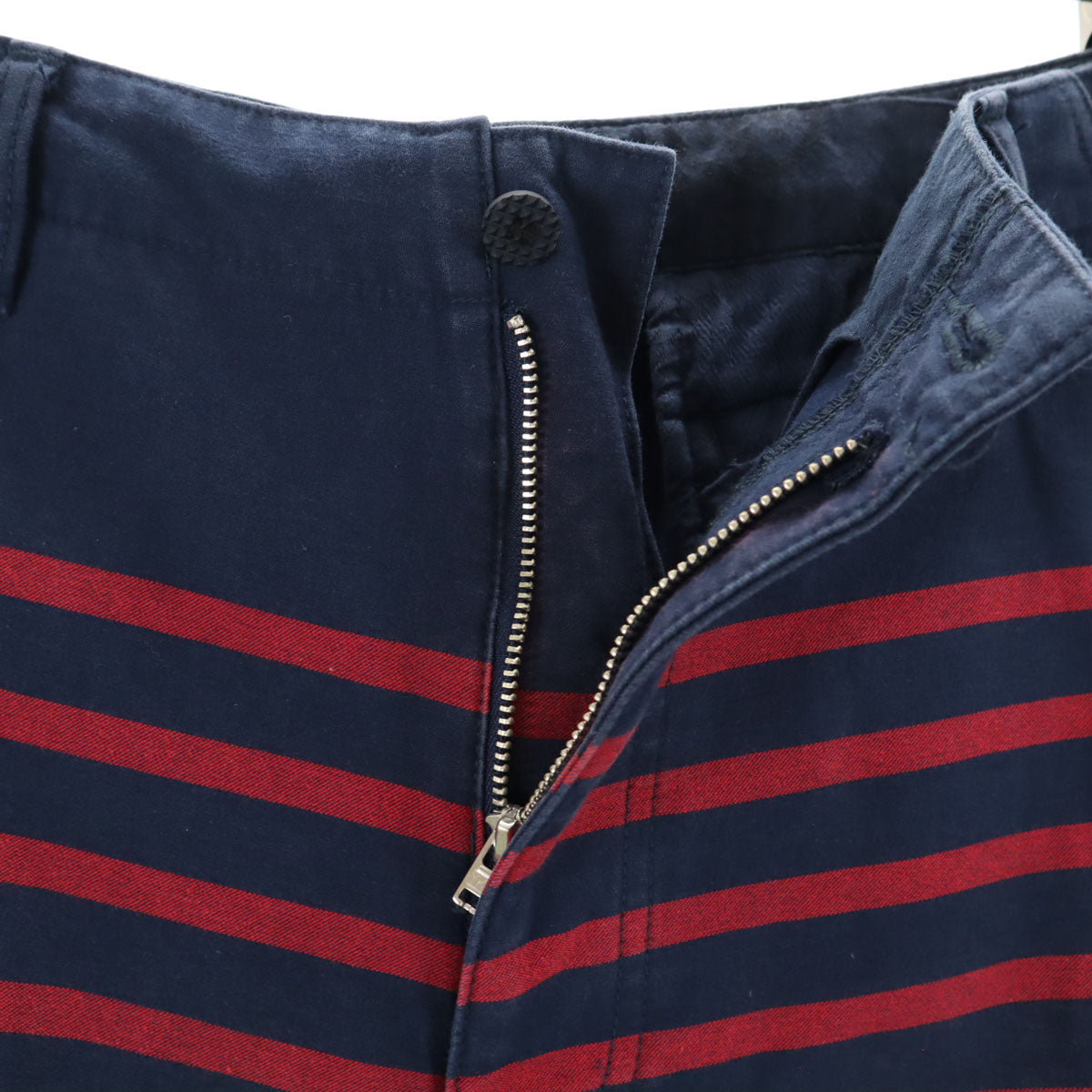 PHENOMENON フェノメノン 2012年 日本製 ボーダー柄 カーゴショートパンツ M ネイビー メンズ