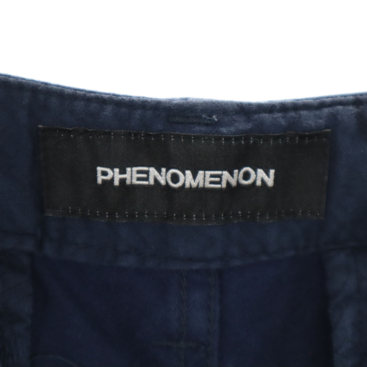 PHENOMENON フェノメノン 2012年 日本製 ボーダー柄 カーゴショートパンツ M ネイビー メンズ