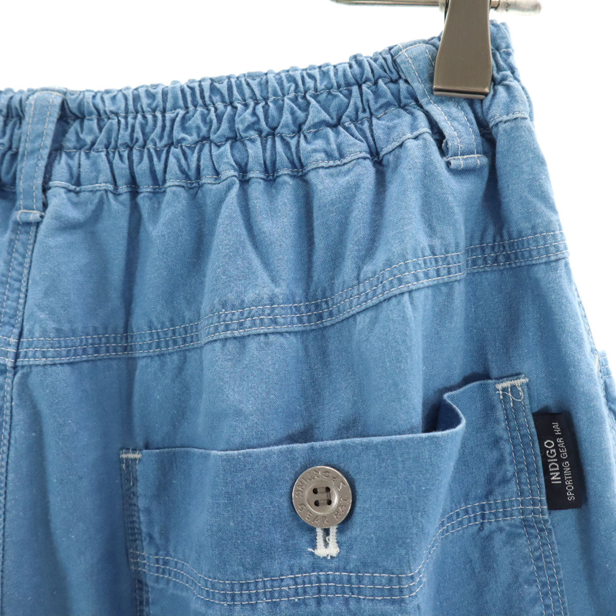HAI SPORTING GEAR ハイスポーティングギア 90s オールド シャンブレー ショートパンツ M ブルー イッセイミヤケ レディース