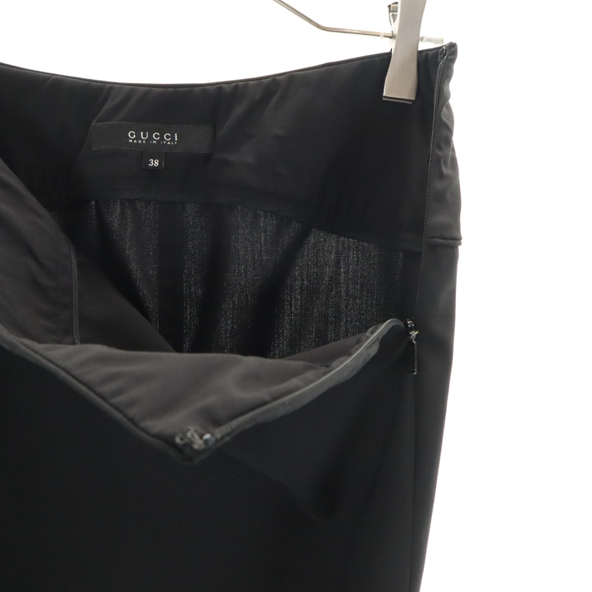 GUCCI グッチ イタリア製 ミディ丈 タイトスカート 38 ブラック レディース