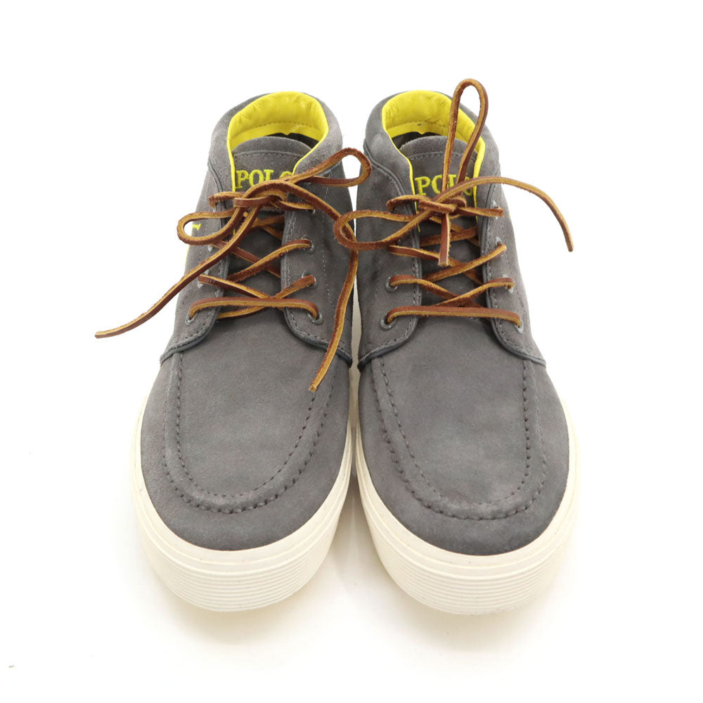 POLO RALPH LAUREN ポロラルフローレン スエードレザー スニーカー UK 7.5 グレー シューズ メンズ