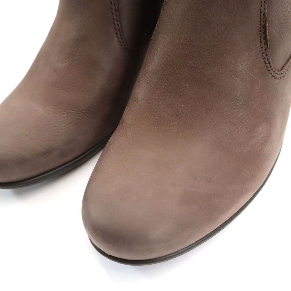 ECHO エコー レザー アンクル ブーツ 39 ブラウン 箱付き23356302072 ショート レディース