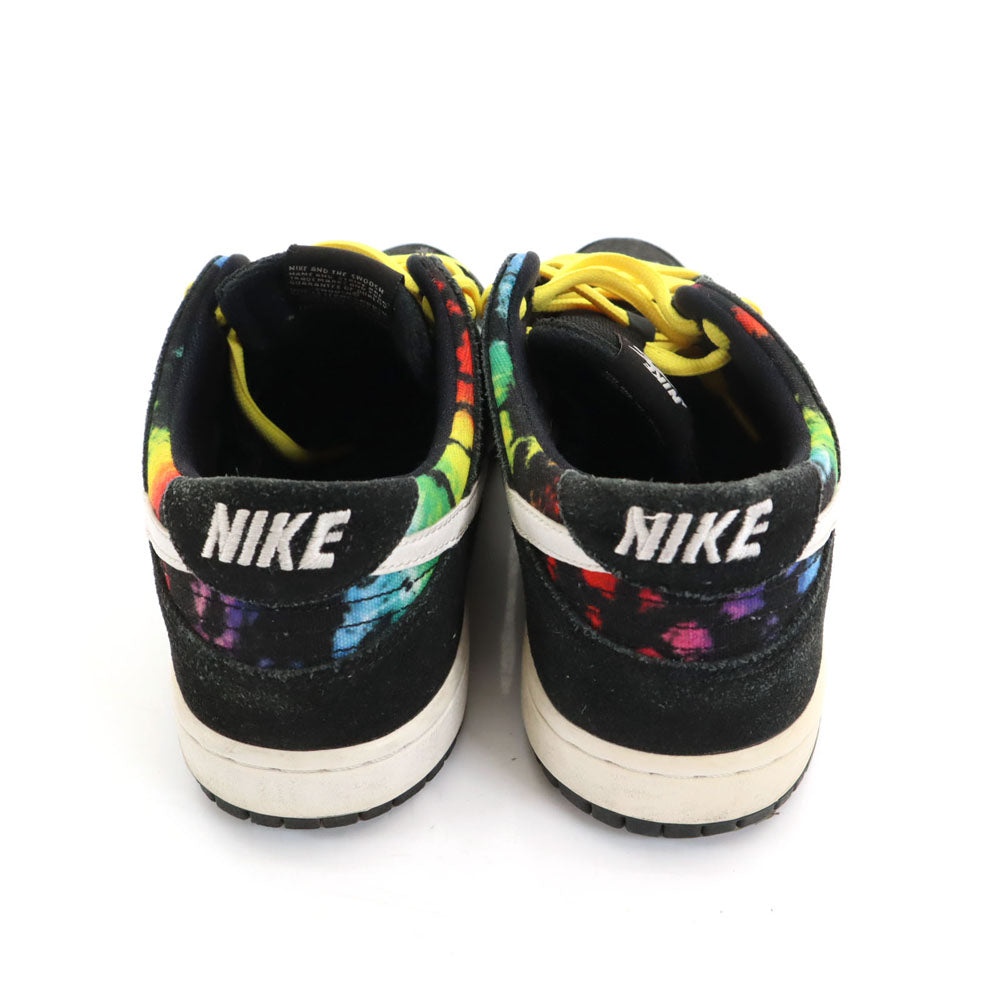 NIKE SB ナイキエスビー タイダイ柄 アイショッド・ウェア ダンク ロー スニーカー 28 ブラック 819674-019 シューレース付き メンズ