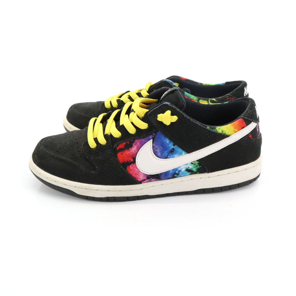 NIKE SB ナイキエスビー タイダイ柄 アイショッド・ウェア ダンク ロー スニーカー 28 ブラック 819674-019 シューレース付き メンズ