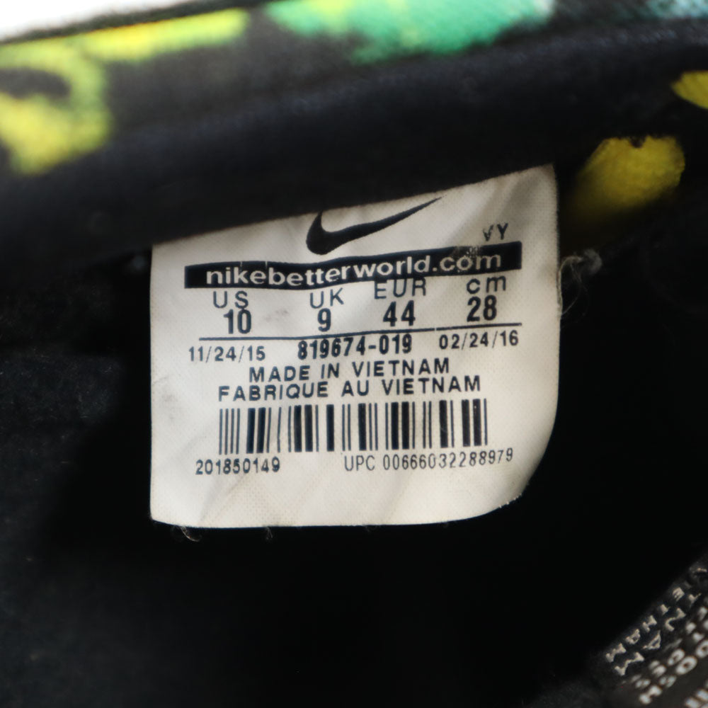 NIKE SB ナイキエスビー タイダイ柄 アイショッド・ウェア ダンク ロー スニーカー 28 ブラック 819674-019 シューレース付き メンズ