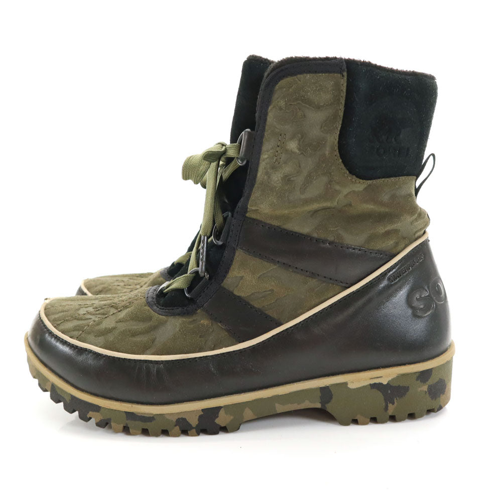 SOREL ソレル 迷彩柄 ブーツ 26 カーキ系 箱付き レディース