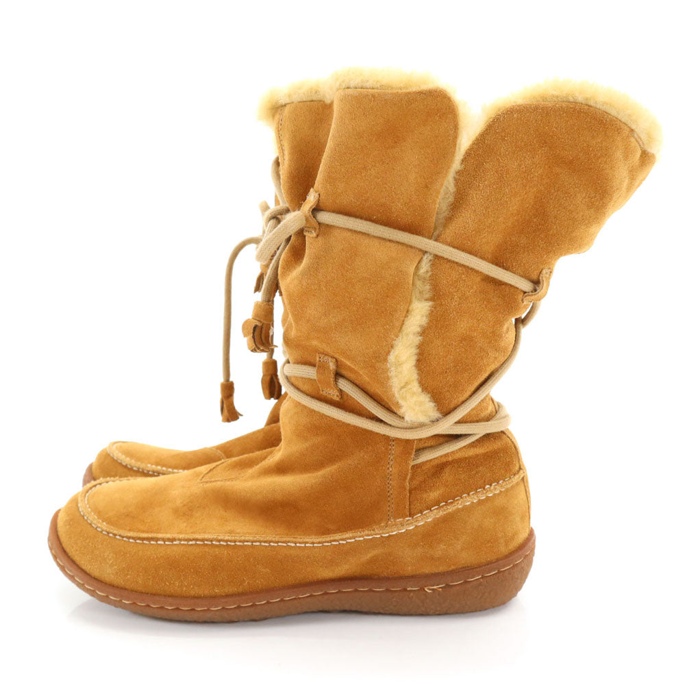 CAMPER カンペール スウェード ムートン ブーツ 38 キャメル レディース