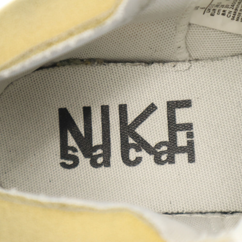 NIKE ナイキ sacai サカイ コラボ ブレーザー ロー スニーカー 24 ホワイト DM6443-100 レディース