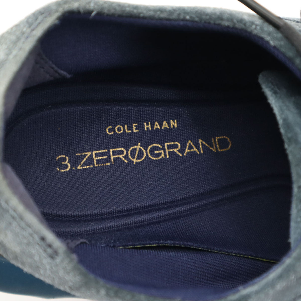 COLE HAAN コールハーン ゼログランド ウィング オックスフォード スエード レザーシューズ 7 1/2M ネイビー C28205 メンズ