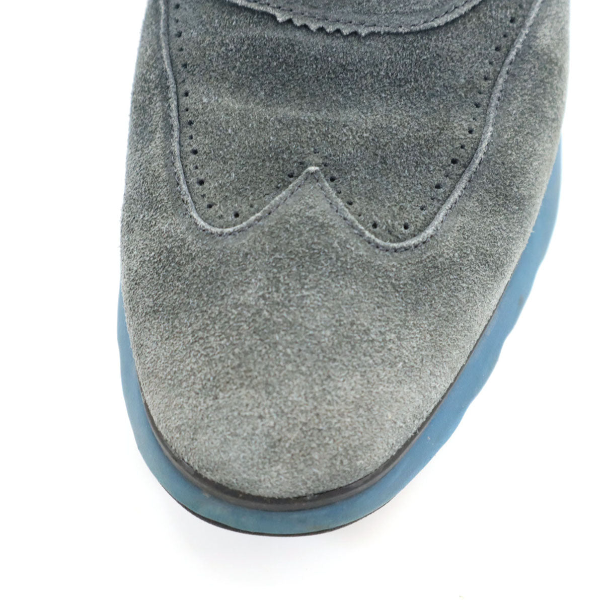 COLE HAAN コールハーン ゼログランド ウィング オックスフォード スエード レザーシューズ 7 1/2M ネイビー C28205 メンズ