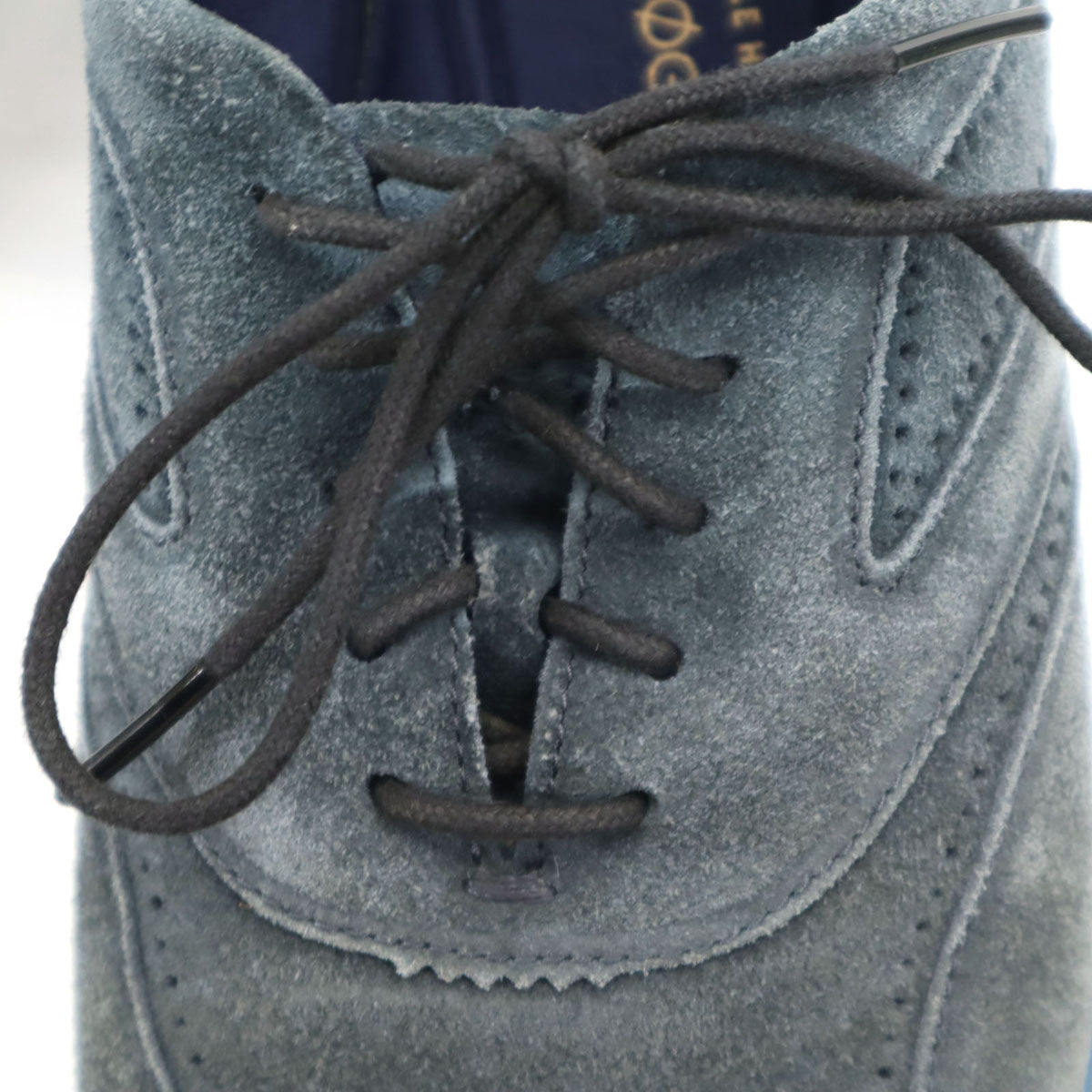 COLE HAAN コールハーン ゼログランド ウィング オックスフォード スエード レザーシューズ 7 1/2M ネイビー C28205 メンズ